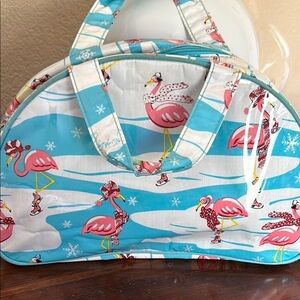 Flamingo Print Toiletry Cosmetics Accessory Bag